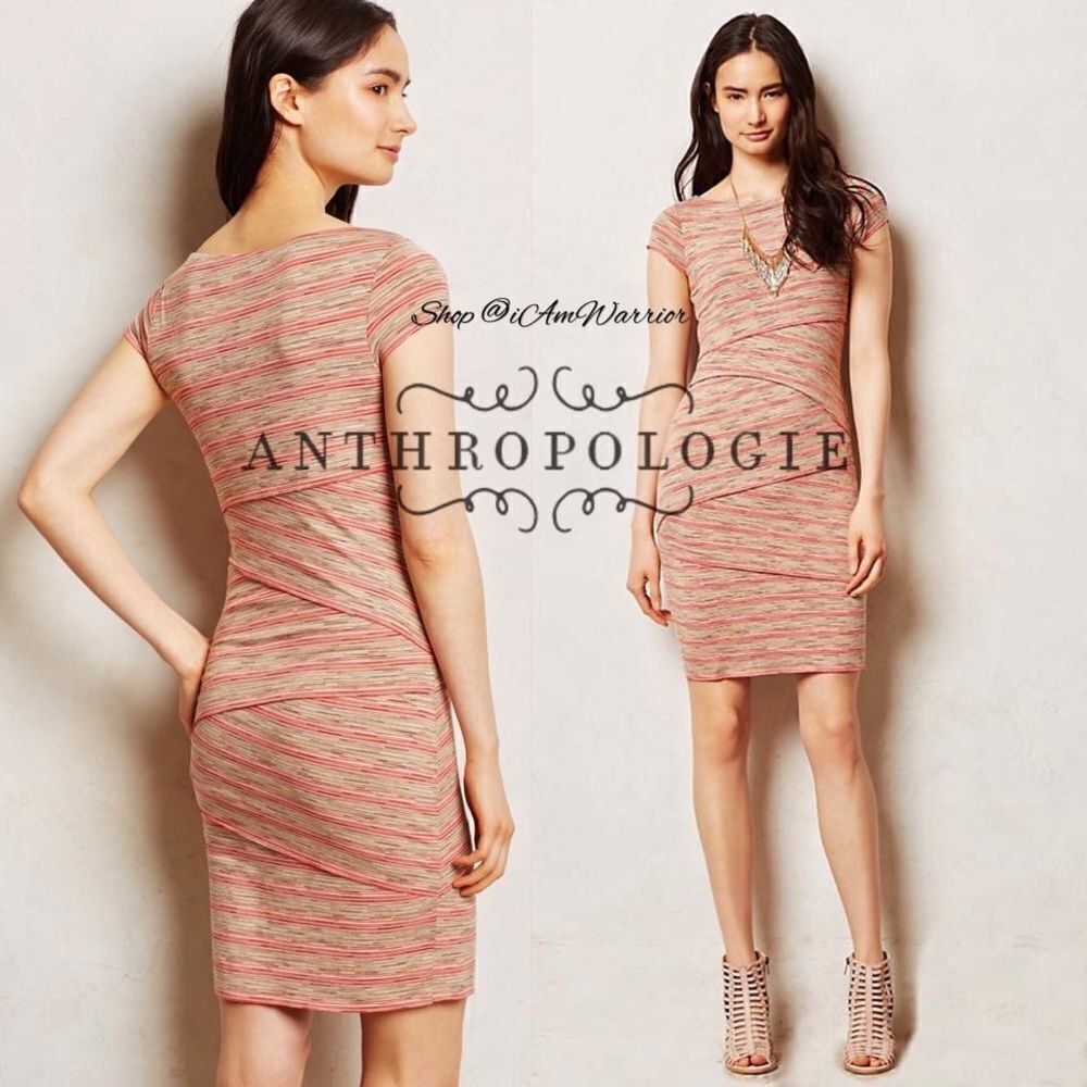 Anthropologie Bailey 44 Tiered Column Knee Length Fitted Dress XS